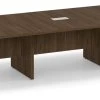 Classic Racetrack Conference Table 16 Ft - Modern Walnut
