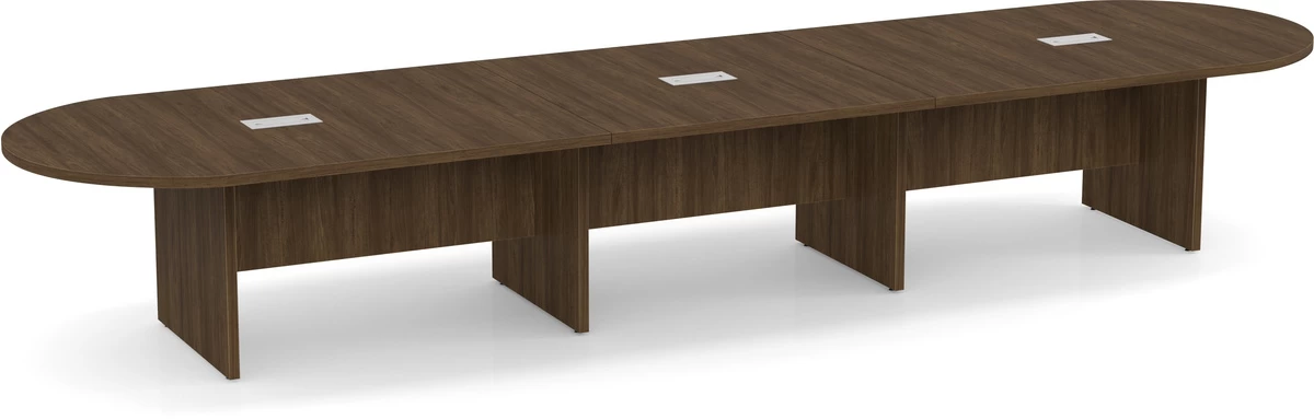 Classic Racetrack Conference Table 16 Ft - Modern Walnut 3 Classic Racetrack Conference Table 16 Ft - Modern Walnut