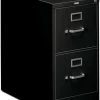 HON 310 Series Vertical Filing Cabinet - 2 Drawer In Black For Letter Files -Office Furniture Store 0686b4b959118ff76aefc98d1694