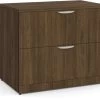 Lateral Filing Cabinet - 2 Drawer In Modern Walnut -Office Furniture Store 0927465b880574f69bc5f335ca49