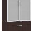 Elements Storage Cabinet And 2-Drawer Combo Unit With Glass Doors - Espresso -Office Furniture Store 09930ea48741a6a0a7c18c3f3824