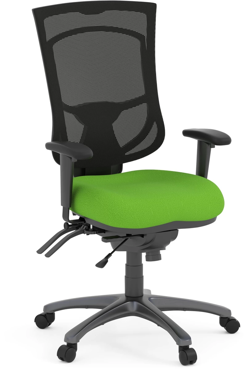 CoolMesh Pro Executive High Back Chair - Green Fabric With Titanium Base 3 CoolMesh Pro Executive High Back Chair - Green Fabric With Titanium Base