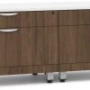 Encore Dual Storage Cabinet Credenza - Modern Walnut Base And White Top With Silver Riser 1 Encore Dual Storage Cabinet Credenza - Modern Walnut Base And White Top With Silver Riser -Office Furniture Store 0ca8c89a91a0064a6ede09485e3d