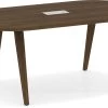 Signature Racetrack Conference Table 6 Ft - Modern Walnut And Silver Hardware -Office Furniture Store 0d34591d77db85281e4e44343881