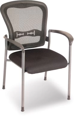 Spice! Stackable Mesh Guest Chair - Black Fabric