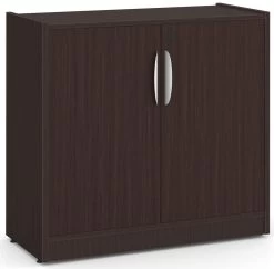 Heavy Duty Bookshelves With Door Kit - 2 Shelf In Espresso