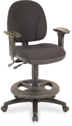 Comformatic Drafting Chair With Stool Kit And Arms