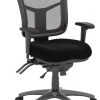 CoolMesh Executive Mid Back Chair - Black Fabric With Titanium Base