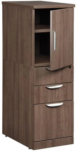 Stack On Storage And File Cabinet - Modern Walnut 3 Stack On Storage And File Cabinet - Modern Walnut