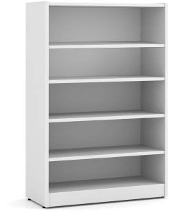 Heavy Duty Bookshelves - 5 Shelf In White