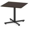 Classic Square Meeting Table 36" With Beveled-Edge Top And Black Metal Cross Base - Espresso -Office Furniture Store 18623a81eae55cb0a2fc12f77a43