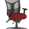 CoolMesh Executive High Back Chair - Red Fabric With Titanium Base