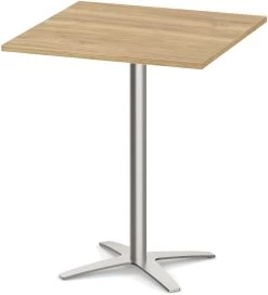 Classic Square Bistro Table 36" With Cross Brushed Metal Base - Aspen