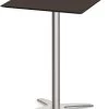 Classic Square Bistro Table 30" With Beveled-Edge Top And Cross Brushed Metal Base - Espresso -Office Furniture Store 1d69d11c5bb92386e76e220b1517