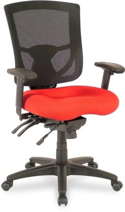 CoolMesh Pro Executive Mid Back Chair - Red Fabric