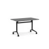 Flip Top Table With Square-Edge Top 24" X 48" - Newport Grey Top With Black Base -Office Furniture Store 20fcb6555fadae1b07c8b6e27648