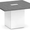 Classic Square-Edge Conference Table 4 Ft With Cube Base - Newport Grey With White Base -Office Furniture Store 23d7418fdd0a053c9e5c1f26b005