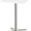 Classic Square Bistro Table 30" With Cross Brushed Metal Base - White -Office Furniture Store 240c0896681f9a9c8412c875424c
