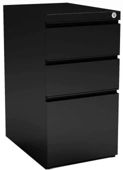 Premium Steel Metal Filing Cabinets - 3 Drawer In Black
