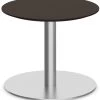 Classic Round End Table 24" With Beveled-Edge Top And Round Brushed Metal Base - Espresso -Office Furniture Store 28c8bad52ecf9da47b4a4bdc1f39