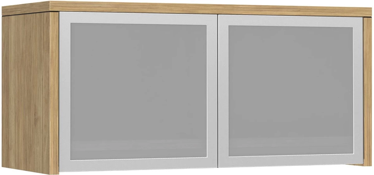 Classic Wall-Mounted Hutch With Glass Doors - Aspen 3 Classic Wall-Mounted Hutch With Glass Doors - Aspen