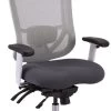CoolMesh Pro Plus Executive High Back Chair - Grey Fabric With Headrest