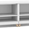 Signature Dual Open Bookshelf Credenza - White Base And Top With Natural Oak Legs -Office Furniture Store 32ea03358ef6dfbe7b7840c3211b