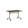 Flip Top Table With Square-Edge Top 24" X 48" - Modern Walnut Top With Silver Base -Office Furniture Store 35acfd68bde34e298ae67aa3ef65