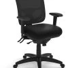 CoolMesh Pro Executive Mid Back Chair - Black Antimicrobial Vinyl -Office Furniture Store 36c7711e1929034a46756a034a2c