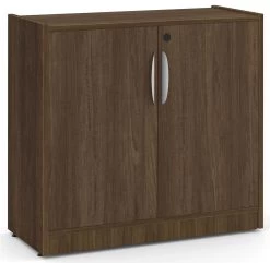 Heavy Duty Bookshelves With Door Kit - 2 Shelf In Modern Walnut