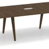 Signature Racetrack Conference Table 14 Ft - Modern Walnut With Black Hardware -Office Furniture Store 3ed74e1c06945d4e5cba60fd2aea
