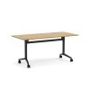 Flip Top Table With Square-Edge Top 30" X 48" - Aspen Top With Black Base -Office Furniture Store 3efb612a300cfe550185f82bc712
