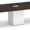 Classic Square-Edge Conference Table 12 Ft With Cube Base - Espresso With White Base -Office Furniture Store 3f4c6b005f8f4e84ec00b3f1e6ff