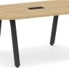 Signature Racetrack Conference Table 6 Ft - Aspen With Black Metal Legs -Office Furniture Store 41af7bf712a12e5cb73325335eee