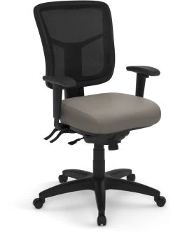 CoolMesh Executive Mid Back Chair - Grey Antimicrobial Vinyl