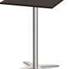 Classic Square Bistro Table 30" With Cross Brushed Metal Base - Espresso -Office Furniture Store 43268502ad61073676c8475557f2