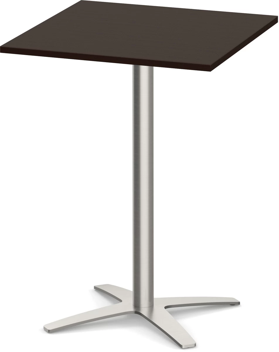 Classic Square Bistro Table 30" With Cross Brushed Metal Base - Espresso 3 Classic Square Bistro Table 30" With Cross Brushed Metal Base - Espresso