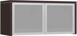 Classic Wall-Mounted Hutch With Glass Doors - Espresso