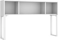 Elements Open Hutch 71" With 27" Riser - White With White Riser