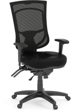 CoolMesh Pro Executive High Back Chair - Black Leather