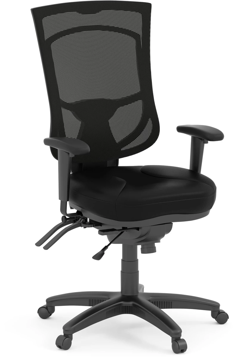 CoolMesh Pro Executive High Back Chair - Black Leather 3 CoolMesh Pro Executive High Back Chair - Black Leather