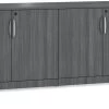 Lateral Storage Credenza With Locking Double Doors - Newport Grey Base And Top -Office Furniture Store 508083bbe8fab2c4710ecd31603b