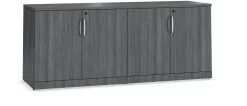 Lateral Storage Credenza With Locking Double Doors - Newport Grey Base And Top