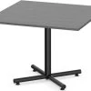 Classic Square Meeting Table 42" With Black Metal Base - Newport Grey -Office Furniture Store 53952472423adf0c2878bed3ef10