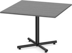 Classic Square Meeting Table 42" With Black Metal Base - Newport Grey