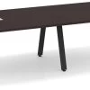 Signature Racetrack Conference Table 12 Ft - Espresso With Black Metal Legs -Office Furniture Store 54eefbde30f033646c3b0f2c5fb4