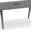 Signature Racetrack Conference Table 8 Ft - Newport Grey With Black Hardware -Office Furniture Store 5511c67f087e319d7e9f53a8a49c
