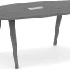 Signature Boat-Shape Conference Table 8 Ft - Newport Grey And Silver Hardware 2 Signature Boat-Shape Conference Table 8 Ft - Newport Grey And Silver Hardware -Office Furniture Store 5bc64c573571f114b9c6b61228d9 1