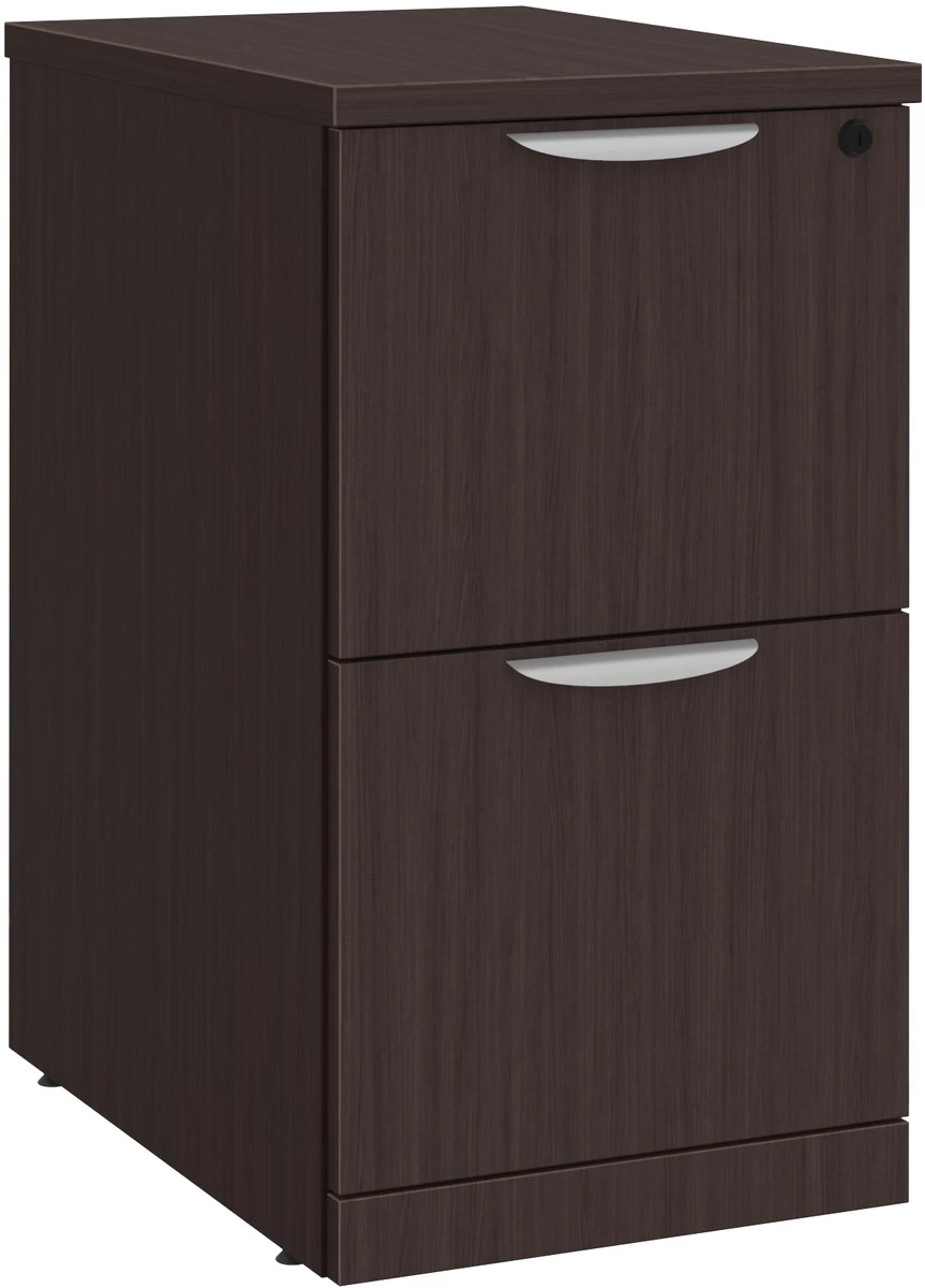 Classic Locking Mobile Pedestals - 2 Drawer In Espresso 3 Classic Locking Mobile Pedestals - 2 Drawer In Espresso