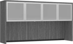 Classic Hutch 66" With 4 Glass Doors - Newport Grey